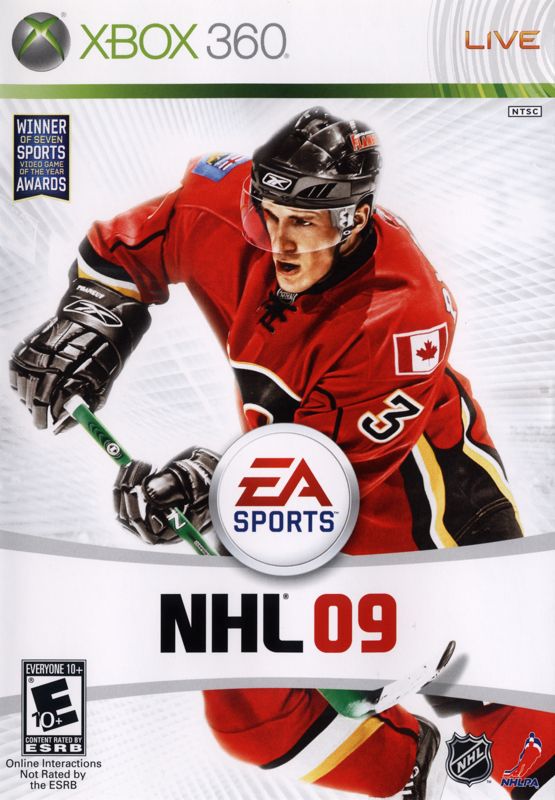 NHL 09 box art for Xbox 360